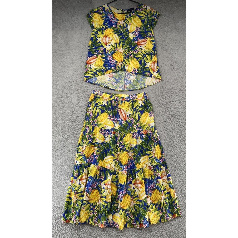 Rachel Roy 2 Piece Set‎ Womens Large Tropical Hawaiian Cruise Resort Vacation